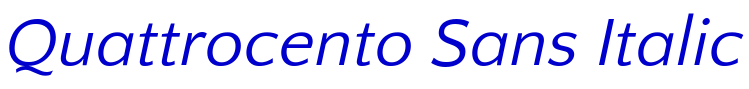 Quattrocento Sans Italic フォント